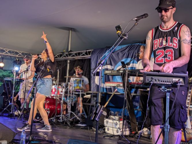 Rock The 90s on stage for CSE at RAF Marham