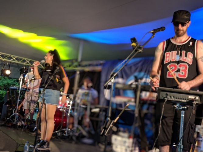 Rock The 90s on stage for CSE at RAF Marham