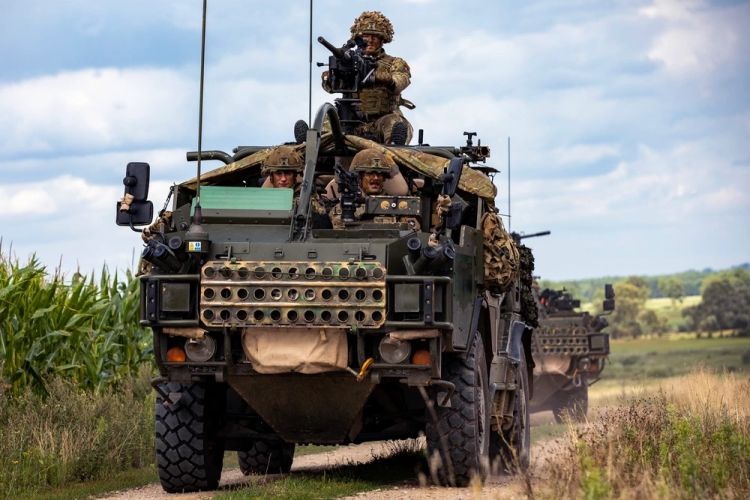 Soldiers from The Royal Lancers supporting NATO's enhanced Forward Presence Battle Group Poland on Exercise Furious Wolf, 8 August 2023 CREDIT Nato