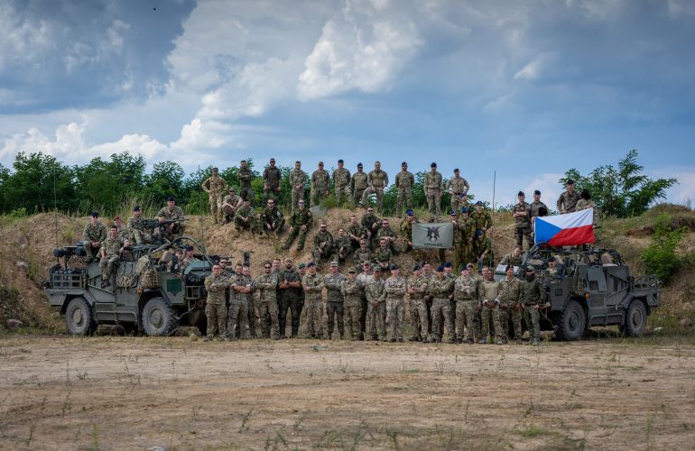 Soldiers from The Royal Lancers and 3rd Regiment Royal Horse Artillery on Exercise Furious Wolf in August 2023 CREDIT Nato