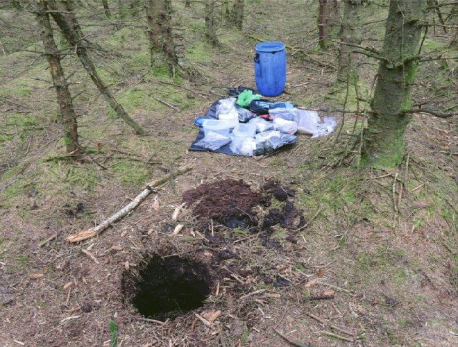 An underground hide found in the forest in County Antrim