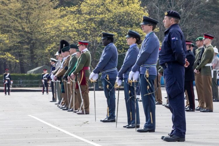 Personnel stand on parade during rehearsals for the Duke of Edinburgh's funeral (Picture: MOD).