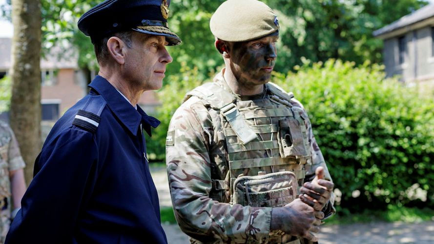 Prince Edward observing Operation Interflex (Picture: MOD Crown Copyright).