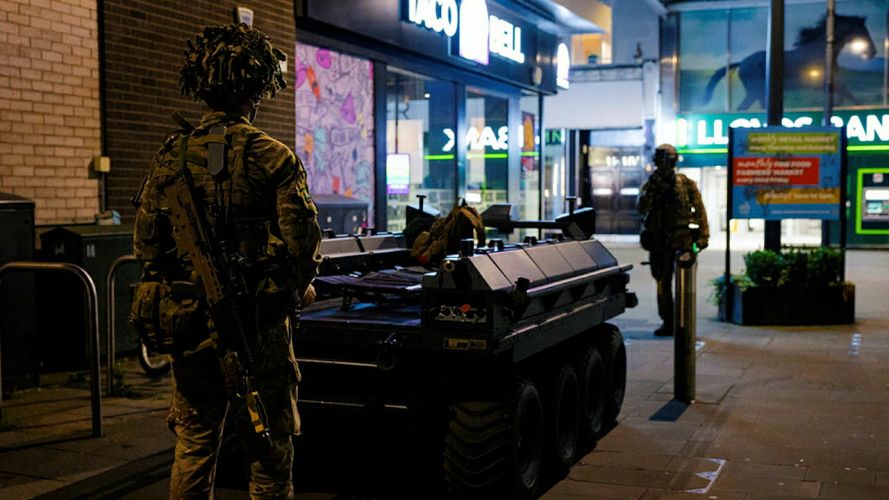 Remote Piloted Vehicles (RPV) being driven through Swindon town during the exercise to carry Ammunition and resupply troops as well as casualty extraction during LIVEX 23 (Picture: MOD).