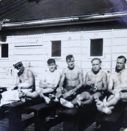 Troops relax and take a swim