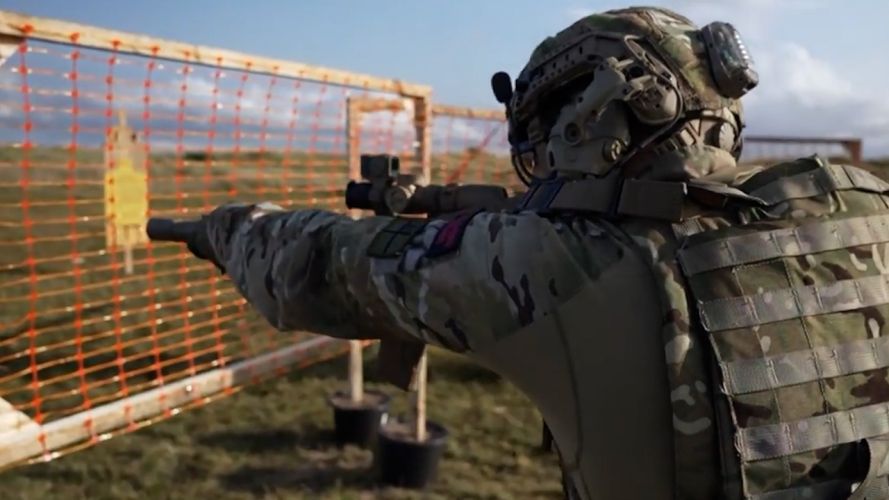 The KS-1 rifle being used for CQB drills by a Royal Marine