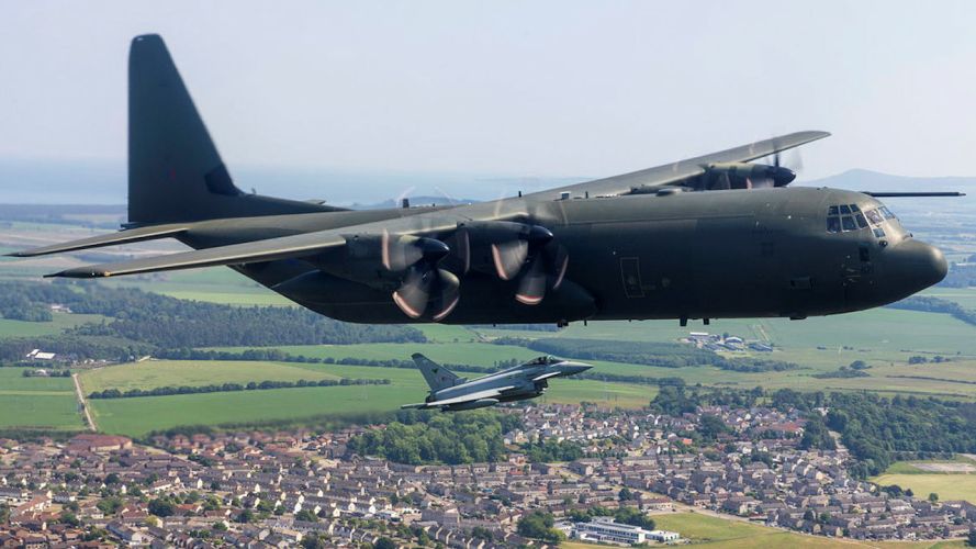 Three RAF Hercules C-130 aircraft have conducted a tour of the UK as a farewell ahead of their withdrawal from service at the end of June (Picture: MOD).