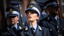 'Seeing the Light' - Andrew Wheeler. An Officer acdet looks at her sword during Modular Initial Officer Training Course 04082022 CREDIT MOD Crown Copyright