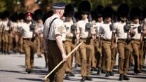 It has become the practice for regiments of Foot Guards to troop their Colour in turn
