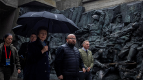 01102025 The Princess Royal visits a Second World War memorial at the Second World War Memorial Complex in Kyiv CRED PA