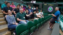 Private Richards attends her daily morning briefing on Centre Court