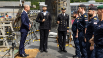 The Prince of Wales visited Faslane to mark 125 years of the Royal Navy's Submarine Service