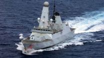 HMS Dragon practises evading missiles in Eastern Med