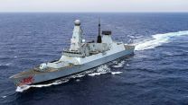 HMS Dragon practises evading missiles in Eastern Med
