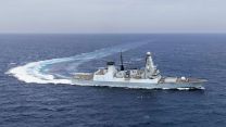 HMS Dragon practises evading missiles in Eastern Med