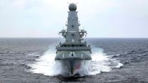 HMS Dragon practises evading missiles in Eastern Med