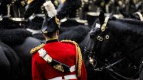 Thousands of spectators braved a wet and blustery morning on Horse Guards Parade as the Household Division and King's Troop Royal Horse Artillery completed the Colonel's Review