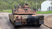 The Abrams rolls around Lavarack Base