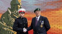 07082025 veteran Marine Peter Robinson with his nephew Marine Ryley Jones CREDIT Royal Navy