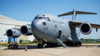 The C-17 Globemaster, this one operated by 99 Squadron, is the RAF's long-range strategic heavy-lift transport aircraft