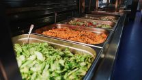 HMS Queen Elizabeth is trialling Generational change to feeding (GenChange) and all-day grazing pic MOD