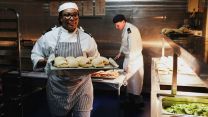 HMS Queen Elizabeth is trialling Generational Change to Feeding (GenChange) and all-day grazing pic MOD