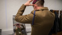 Private O'Brien adjusts his beret