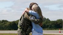 Emotional reunions for Royal Navy personnel home after four months of air defence mission of Cyprus (Picture: MOD)