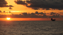 Sunrise over HMS Prince of Wales