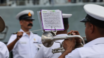 08102025 The Western Regional Command's Band plays as Richmond comes along CREDIT ROYAL NAVY