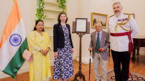 The ceremony took place the British High Commissioner's residence in New Delhi