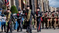 1 Mercian troops taking part in their first parades since the merging of 1st and 2nd Battalion