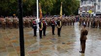 1 Mercian troops taking part in their first parades since the merging of 1st and 2nd Battalion, in Chester