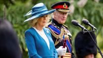 It will be only a short while before the monarch is reunited with one of the Colours as it is trooped before him at the King's Birthday Parade