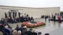 The Service of Remembrance to mark Armistice Day at the National Memorial Arboretum in Alrewas, Staffordshire