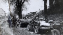 SAS jeeps behind enemy lines in Nazi Germany