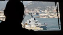 Previously, RFA Lyme Bay sailed from Toulon, France after embarking the French Navy, their equipment and MMCMS (Maritime Mine Counter Measure System) Sirius