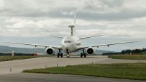 The aircraft will be based alongside the RAF's Poseidon maritime patrol aircraft at Lossiemouth - that jet is also based on the Boeing 737