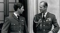 Prince Charles, on the day he received his wings at RAF College Cranwell, with Prince Philip, both in uniform, in August 1971 (Picture: Keystone Press)