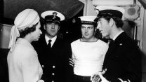 King Charles III – then Prince Charles – shows his mother Queen Elizabeth II around HMS Norfolk, the ship he was serving on in 1972 (Picture: PA Images)
