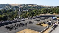 The passing out officers, BRNC personnel and more junior officer cadets on the parade ground (Picture: Royal Navy)