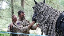 The bespoke camouflage covering was developed by Household Cavalry soldiers as part of their experiments into concealment techniques for future operational environments