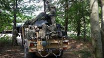 Royal Marines from CHF used Jackal vehicles for force protection (Picture: Royal Navy)