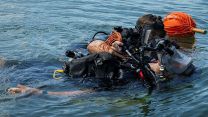 The Delta Squadron diver successfully recovered a simulated casualty during the drill