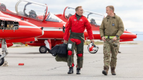  RAF engineers carried out scheduled work on the aircraft in Canada while the team waited for suitable flying conditions