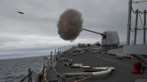 Joint Warrior Gun Fires Aboard USS Carney 