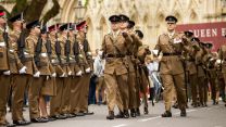 2 Signal Regiment Soldiers march past York Minster at freedom of the city parade in York 19052022 CREDIT MOD Crown Copyright.jpg