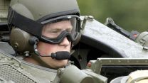 Prince Harry in a Spartan armoured reconnaissance vehicle during his driving and maintenance phase at Bovington in 2006 (Picture: MOD)