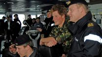 Prince Harry samples life in the Royal Navy during a visit to Portsmouth in October 2007 (Picture: MOD)