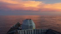 The crew of HMS Richmond enjoyed a stunning sunset during their transit through the Taiwan Strait